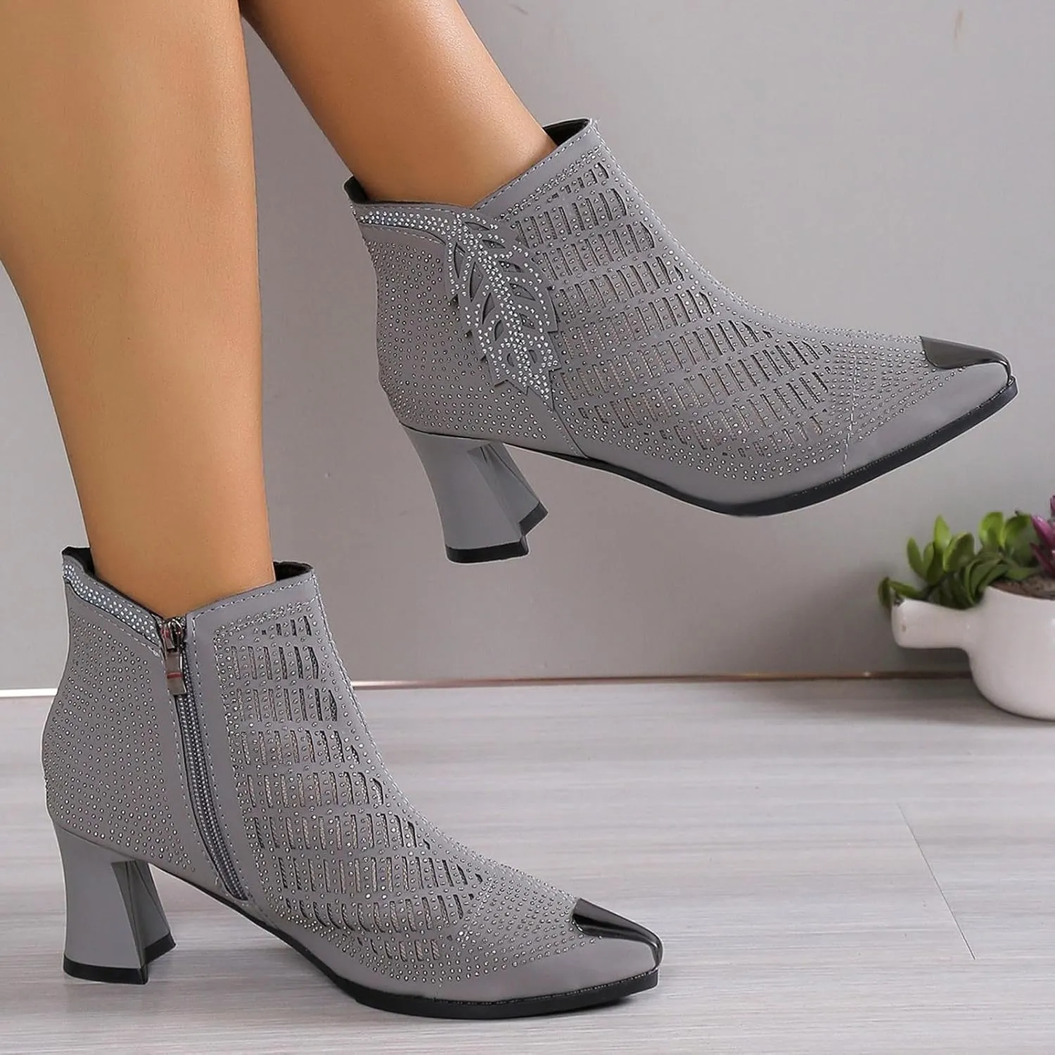 Ankle Boots For Women Low Heel Womens Booties Fall 2023 Chelsea Boots Women Low Heel Point Toe Shoes Ankle Wide Calf Combat