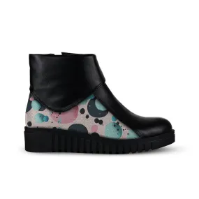 Block Boots Colorful Circles