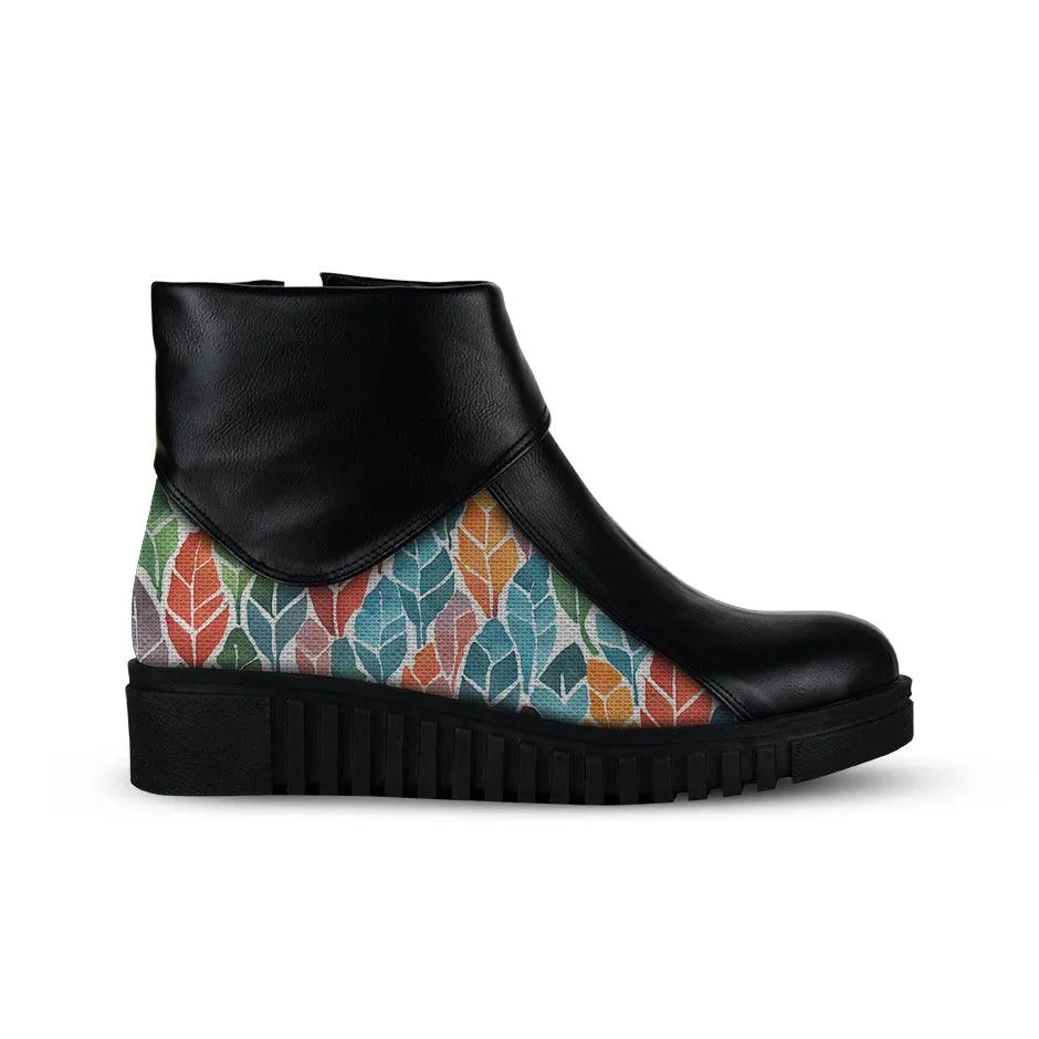 Block Boots colorful leaf