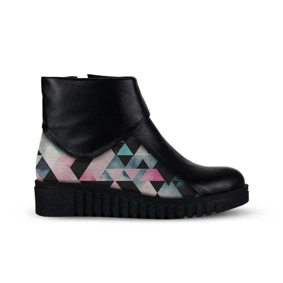 Block Boots Colorful Patterns