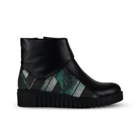 Block Boots Dark Leafs