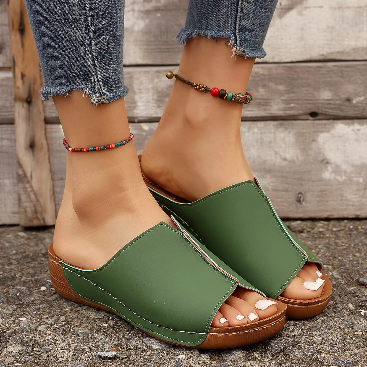 Claire – Stylish Peep-toe Wedges for Women