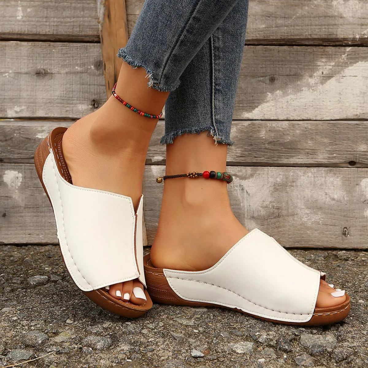 Claire – Stylish Peep-toe Wedges for Women