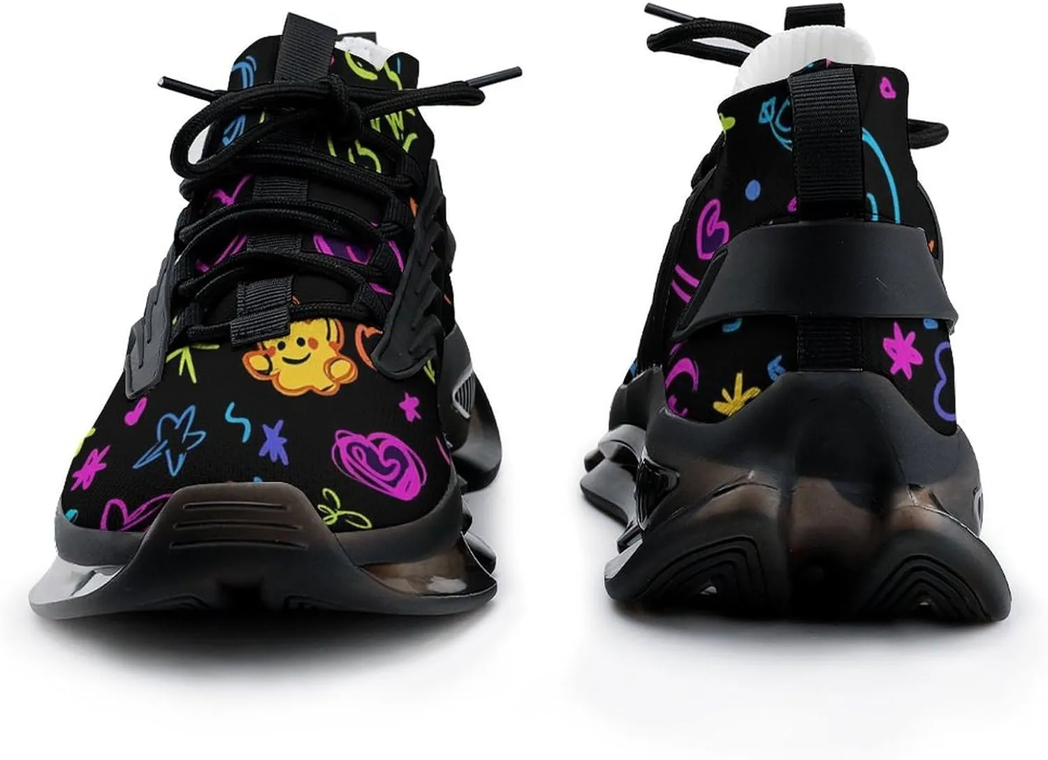 Cute Y2K Graffiti Mens Running Shoes Breathable Sneakers Non-Slip Sports Walking Shoe