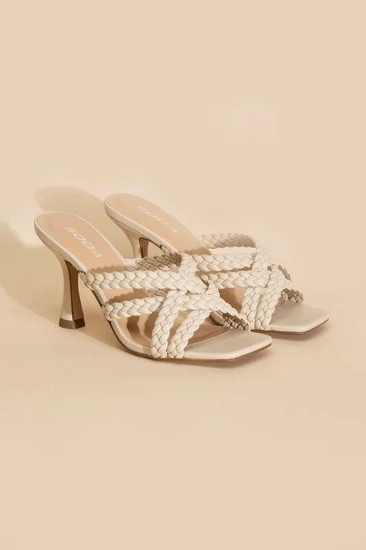 Double Twist Braided Criss Cross Sandals