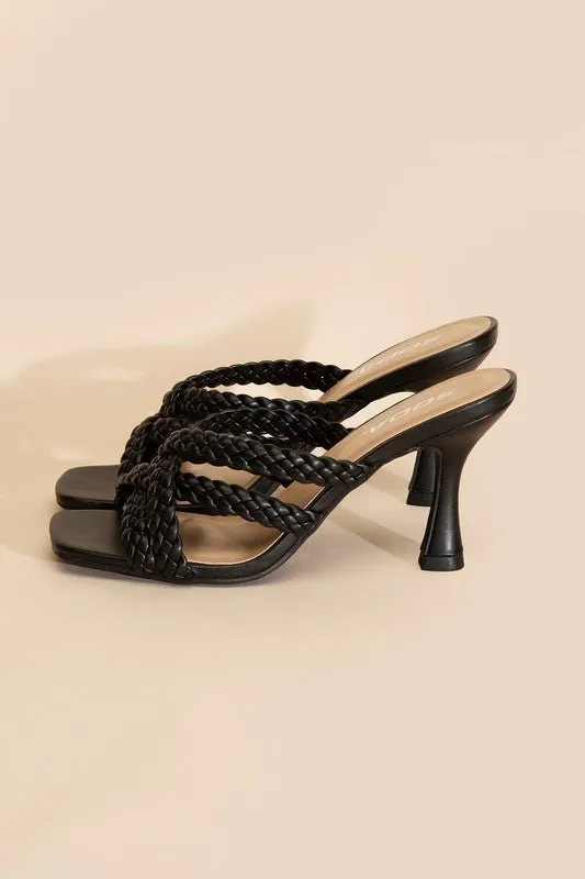 Double Twist Braided Criss Cross Sandals