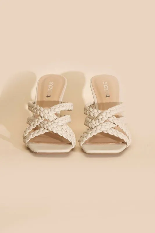 Double Twist Braided Criss Cross Sandals