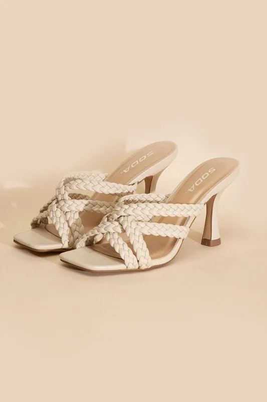 Double Twist Braided Criss Cross Sandals