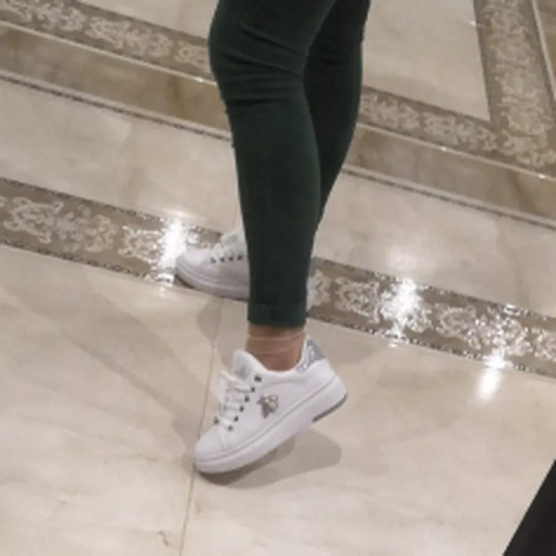 Fashion Breathable PU Leather Platform Sneakers