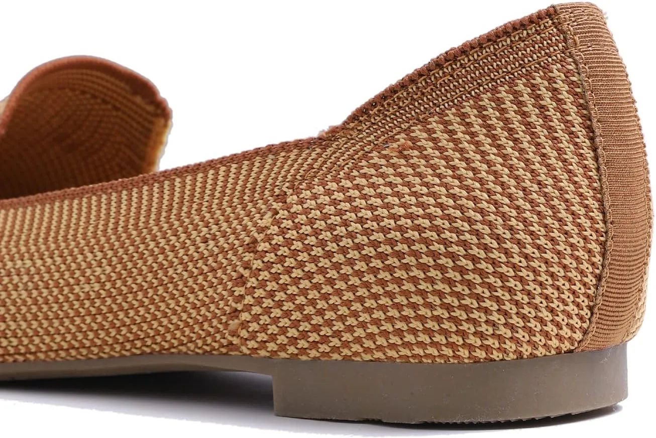 Feversole Women's Woven Fashion Breathable Knit Flat Shoes