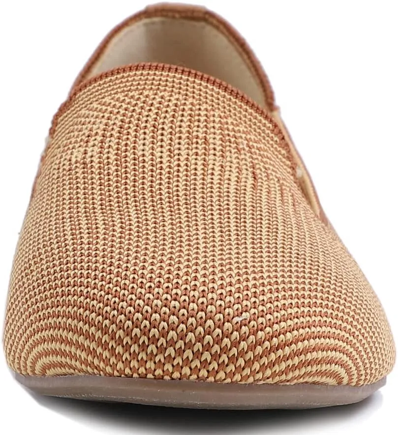 Feversole Women's Woven Fashion Breathable Knit Flat Shoes
