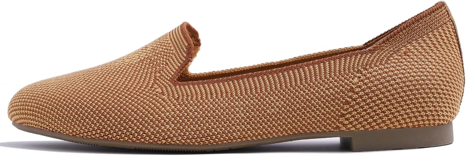 Feversole Women's Woven Fashion Breathable Knit Flat Shoes