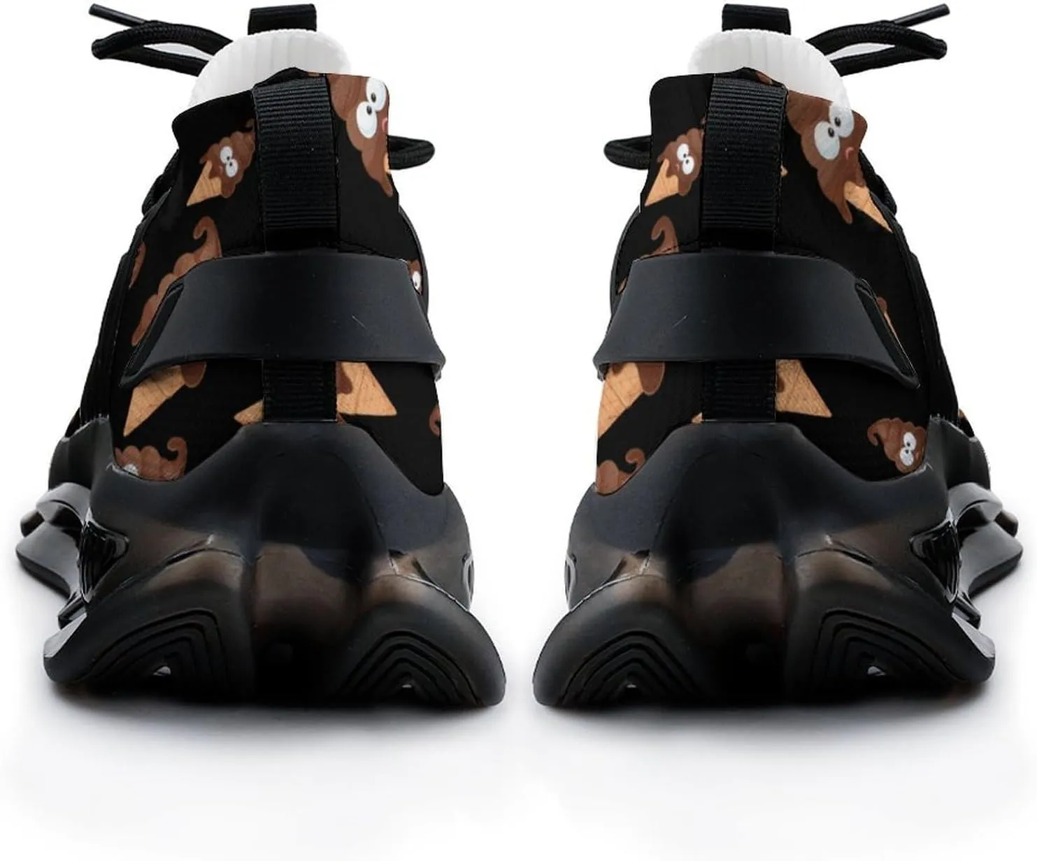 Funny Pooping Shit Ice-Cream Men's Running Shoes Lightweight Walking Shoe Breathable Sneaker