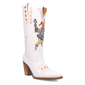 Joker White Leather Boots (DS)