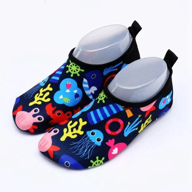 Kids Aqua Socks Water Shoes - Non-Slip & Lightweight | Waterproof Beach Shoes For Kids