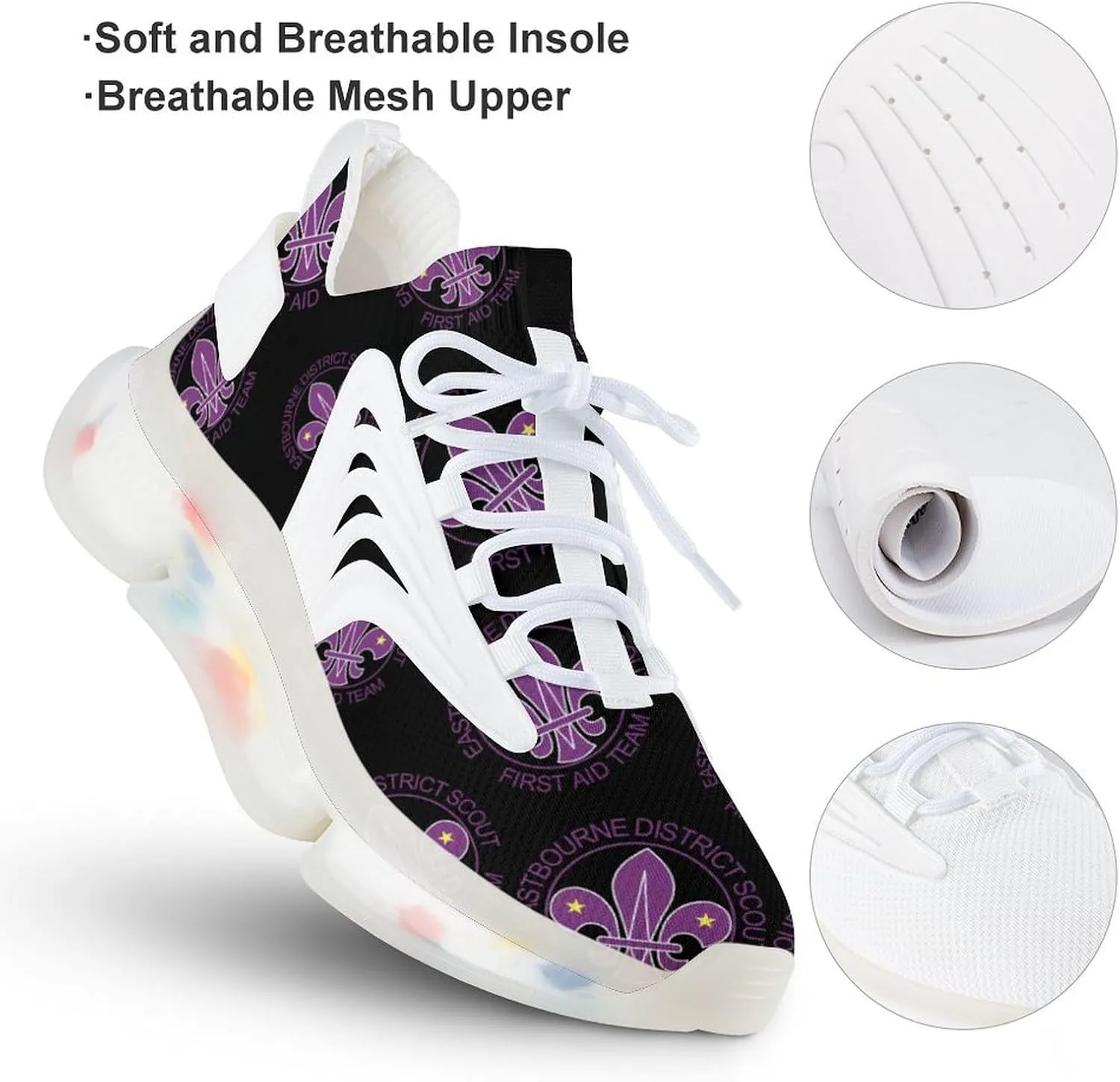 Mardi Gras Fleur De Li Men's Running Shoes Lightweight Walking Shoe Breathable Sneaker