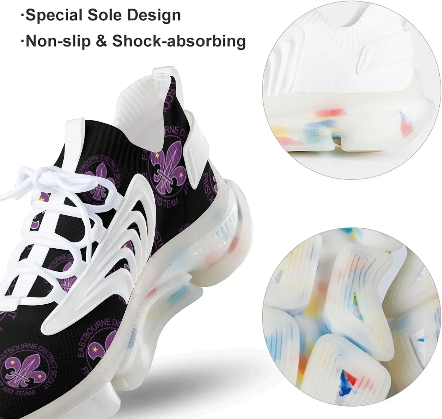 Mardi Gras Fleur De Li Men's Running Shoes Lightweight Walking Shoe Breathable Sneaker