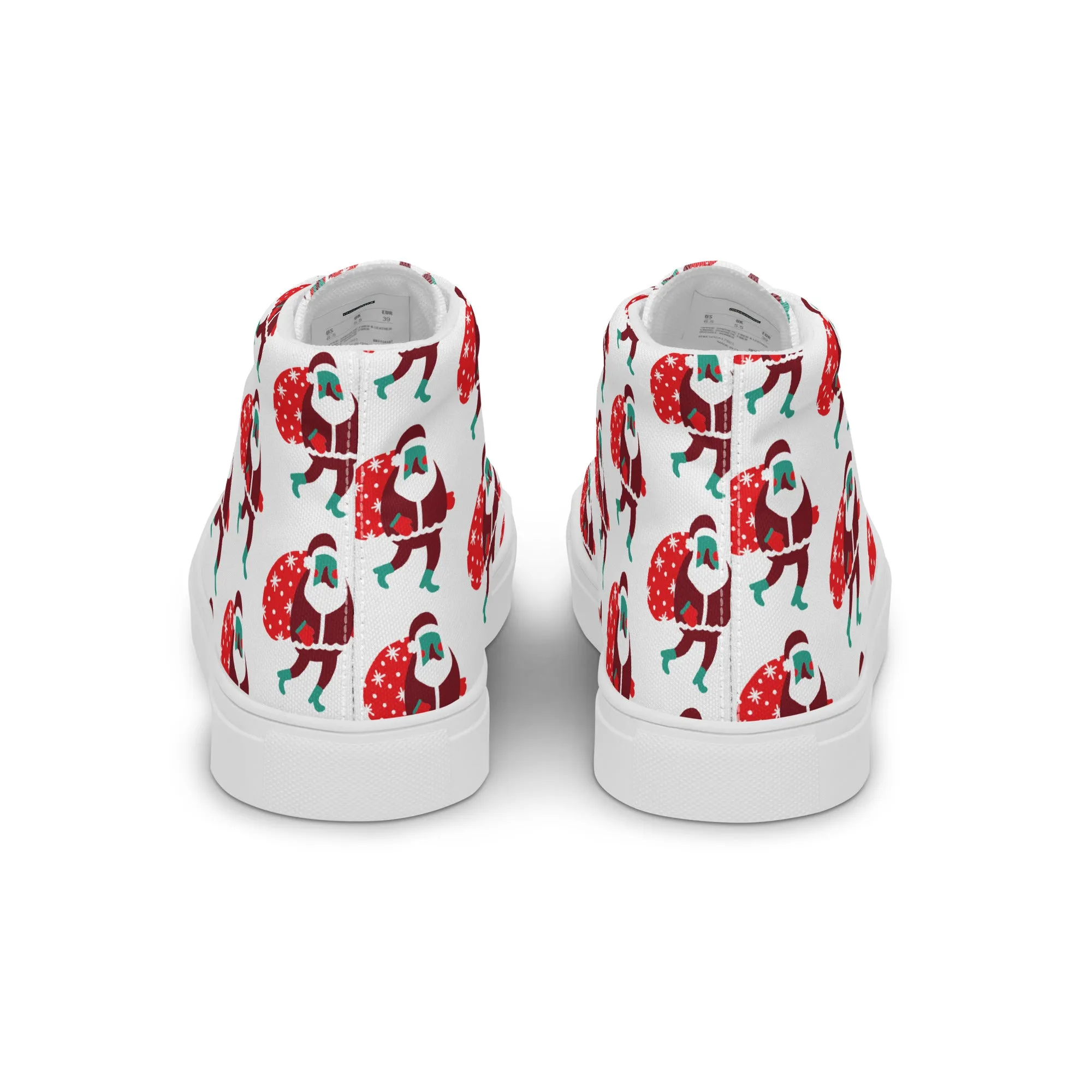 Men Christmas High Top Canvas Shoes (Glamourange Holiday Magic Canvas Shoes For Men - 0012)
