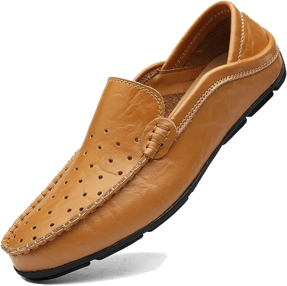 Minishion Men Loafers Shoes Breathable Summer Dress Shoes 20139#