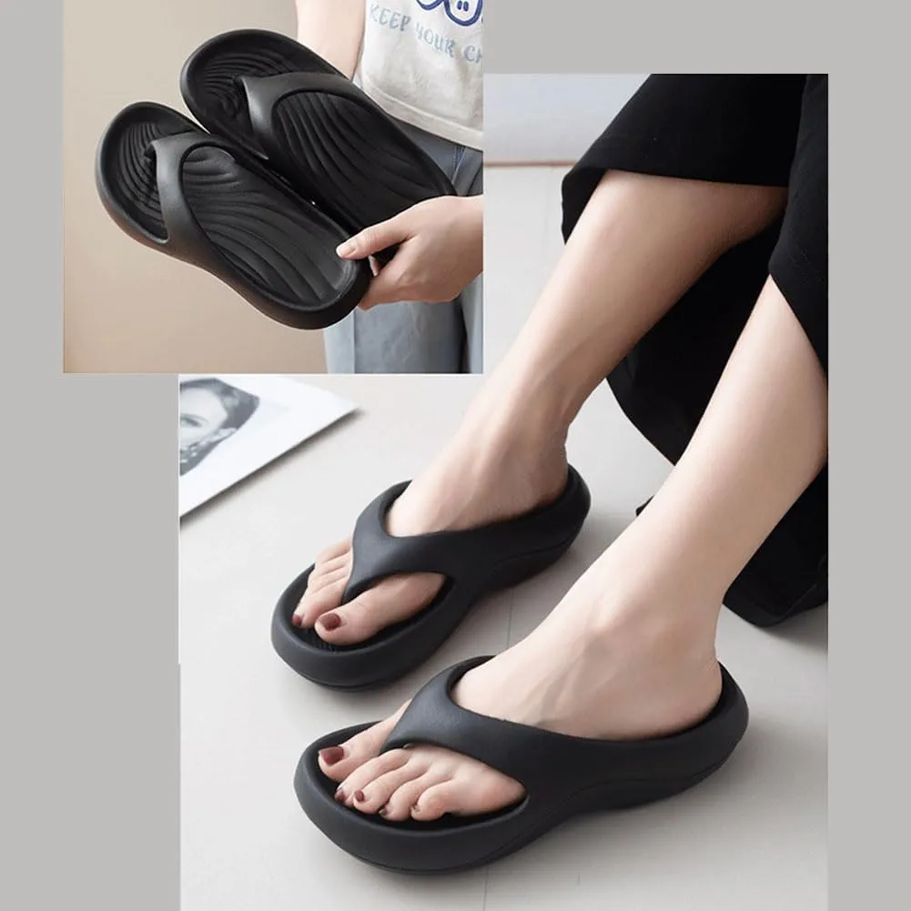 Pillow Arch Support Flip Flops, Summer Platform Non-slip Beach Sandals,Soft Summer Beach Shoes Comfort Lightweight