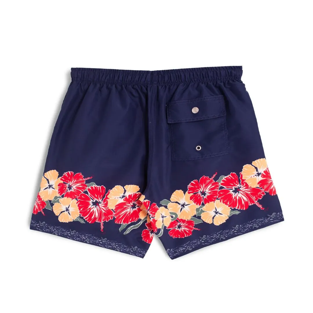 Swim Trunk (Indigo Ornate Bloom)