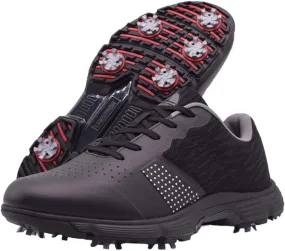 THESTRON Men Golf Shoes Mesh Breathable Breathable Golf Walking Sport Sneakers 7 Spikes Golf Trainers …