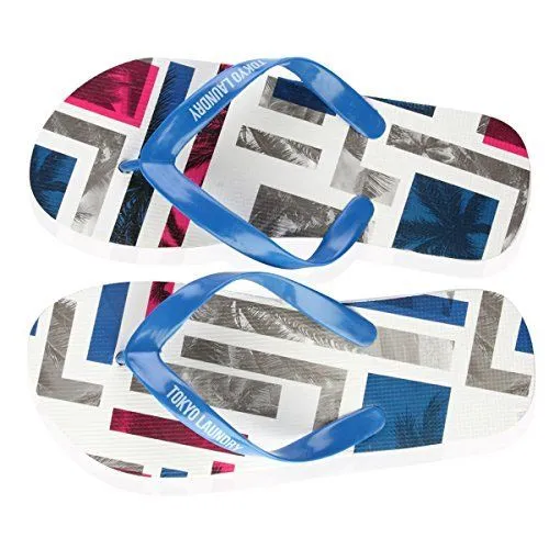 Tokyo Laundry Mandalay white swim trunks with matching flip flops