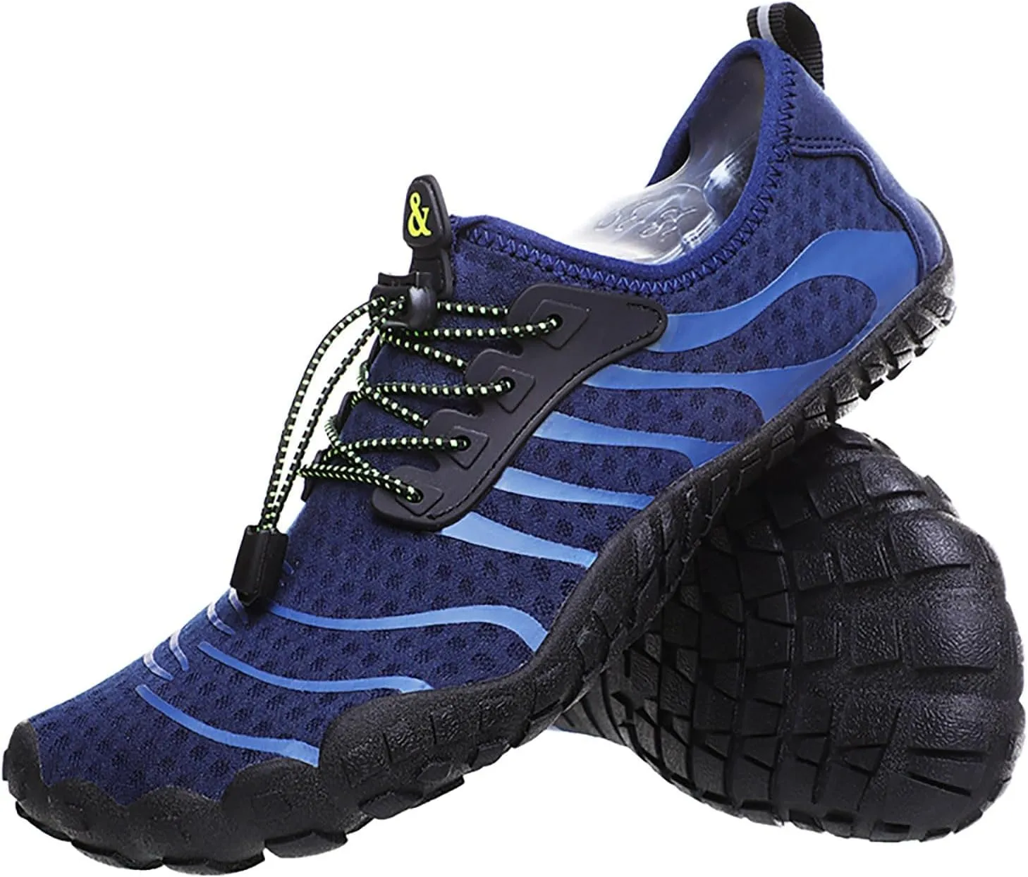Water Shoes Men Women Swim Beach Shoes Non Slip Quick Dry Aqua Shoes with Comfort Cushion Sole Barefoot Hiking Boating Wading Surfing Shoe Summer Laceless Indoor Fitnes Shoe Women Men