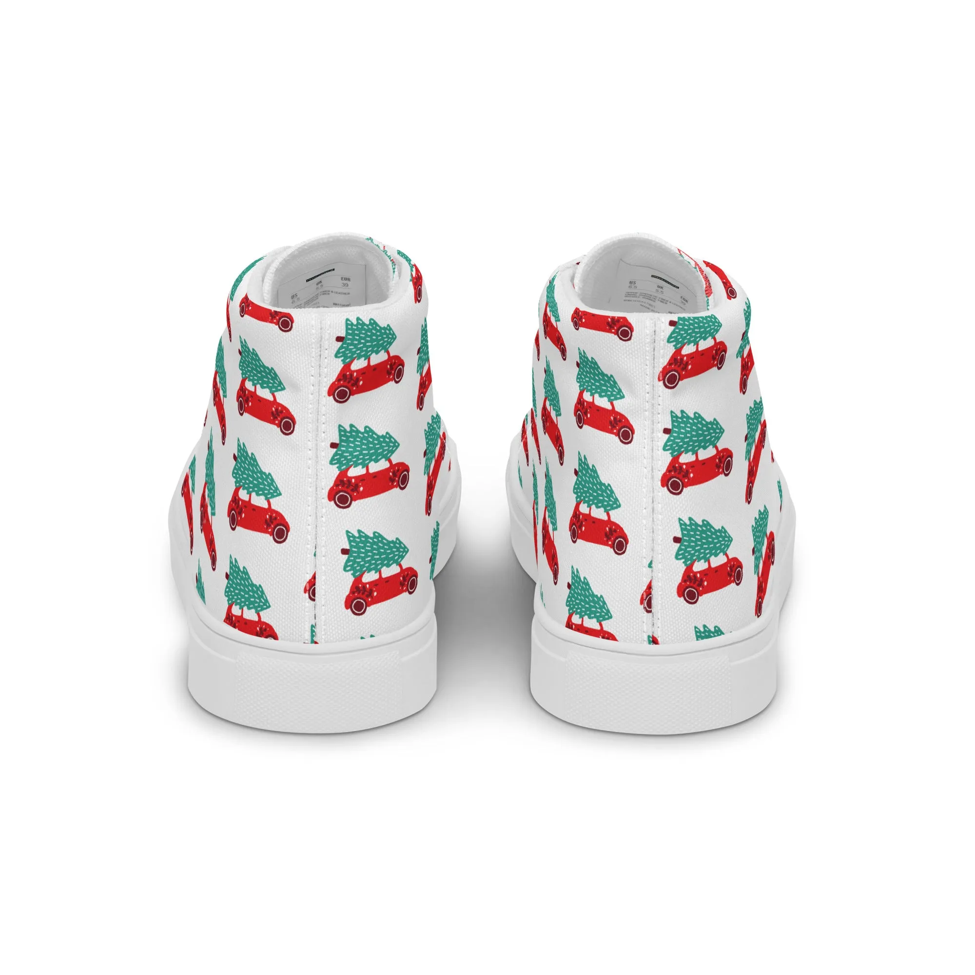 Women Christmas High Top Canvas Shoes (Glamourange Holiday Magic Canvas Shoes For Women - 0018)
