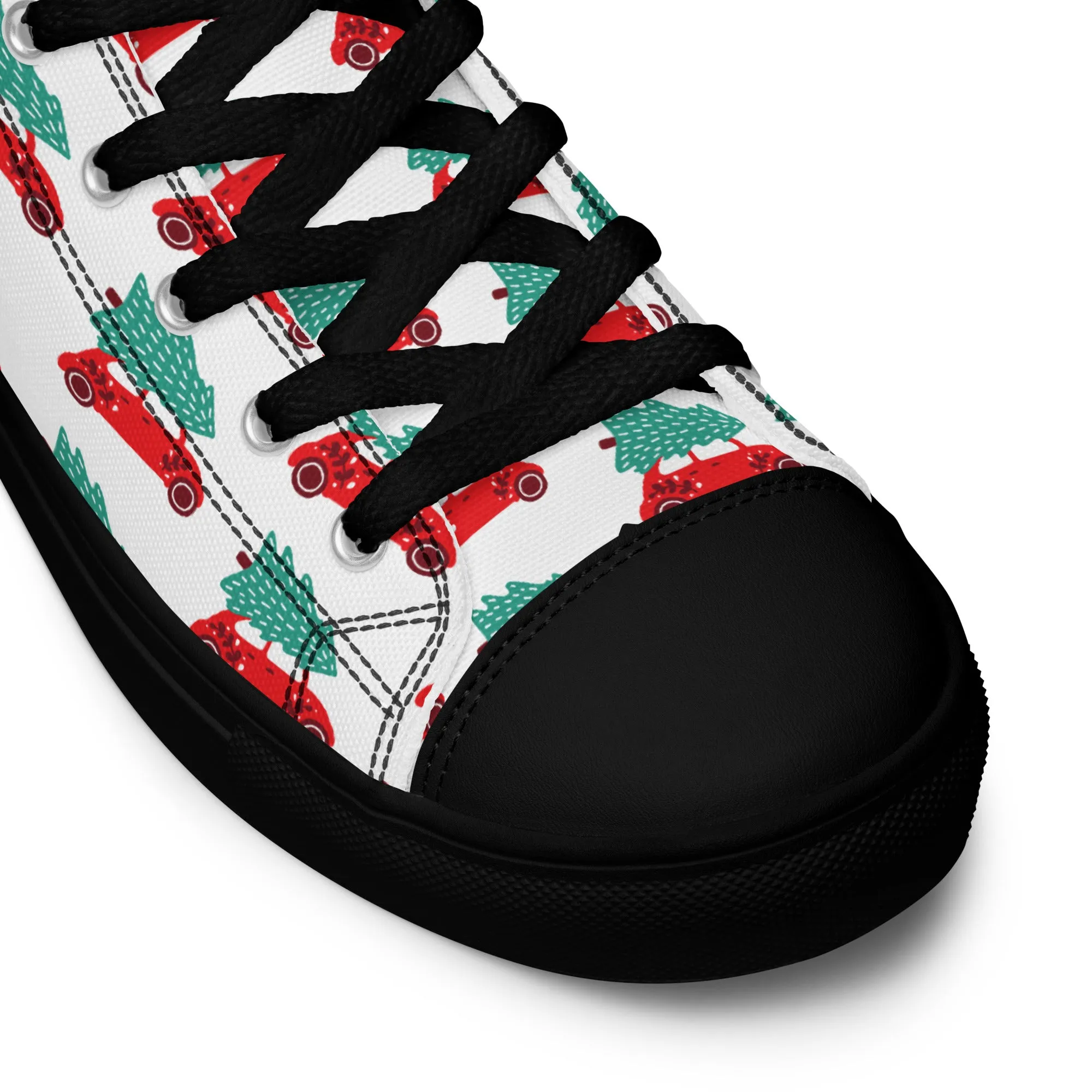 Women Christmas High Top Canvas Shoes (Glamourange Holiday Magic Canvas Shoes For Women - 0018)