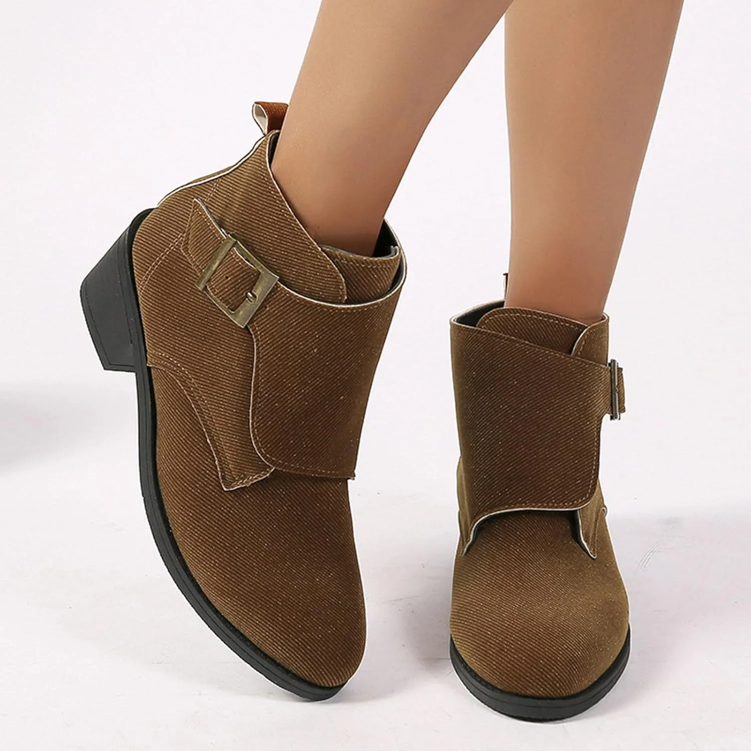Women's Chunky Block Boots heels Side Zipper BootsKnee High Boots Casual Shoes Rain Boots Combat Chunky Western Pull On