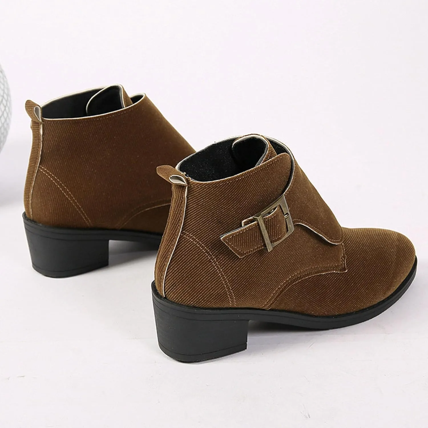 Women's Chunky Block Boots heels Side Zipper BootsKnee High Boots Casual Shoes Rain Boots Combat Chunky Western Pull On