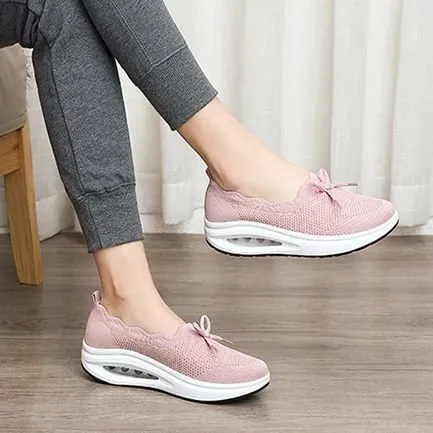 Women's Kiss My Toe Breathable Orthopedic Cushion Slip On Walking Shoes
