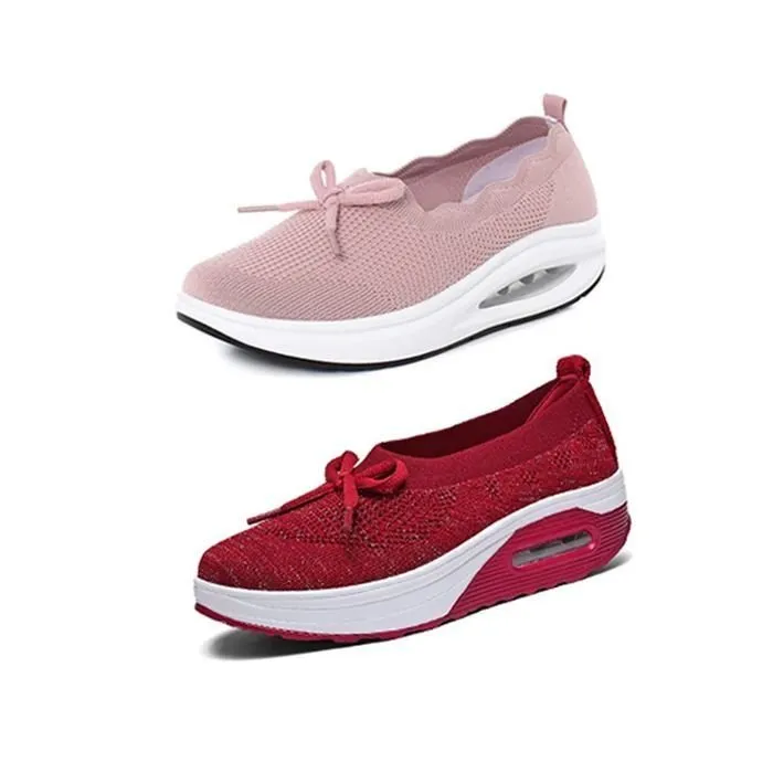Women's Kiss My Toe Breathable Orthopedic Cushion Slip On Walking Shoes