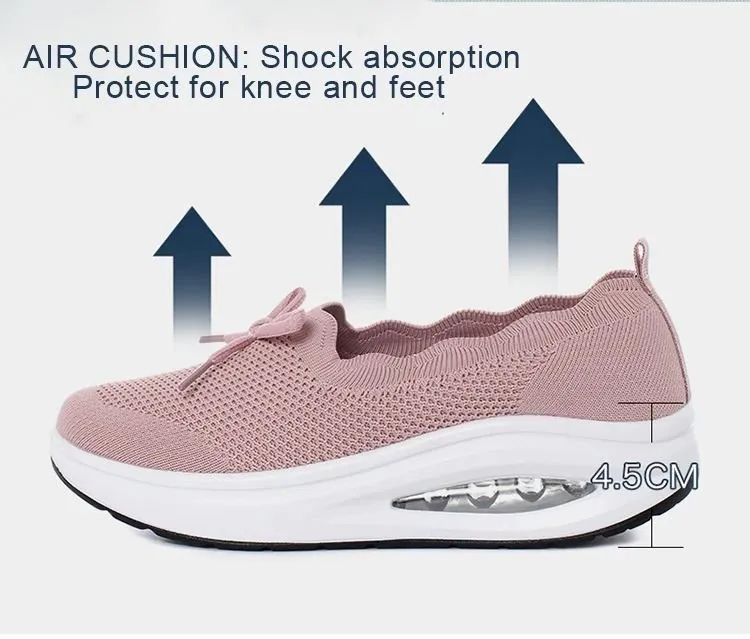 Women's Kiss My Toe Breathable Orthopedic Cushion Slip On Walking Shoes