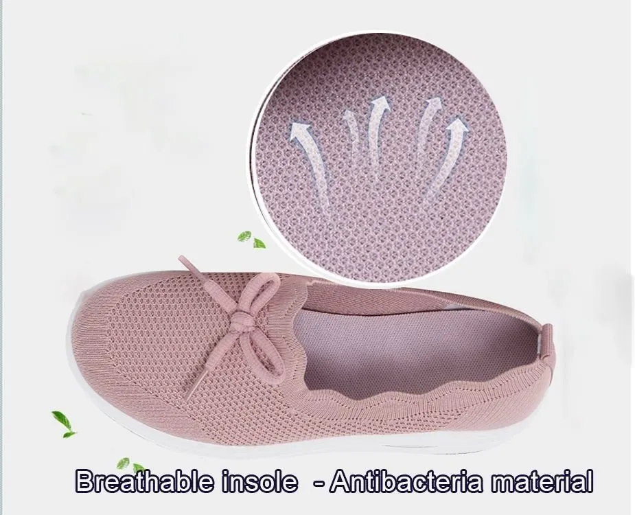 Women's Kiss My Toe Breathable Orthopedic Cushion Slip On Walking Shoes