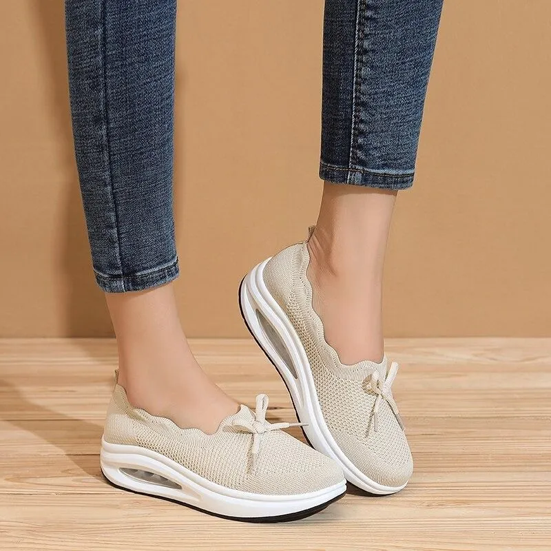 Women's Kiss My Toe Breathable Orthopedic Cushion Slip On Walking Shoes
