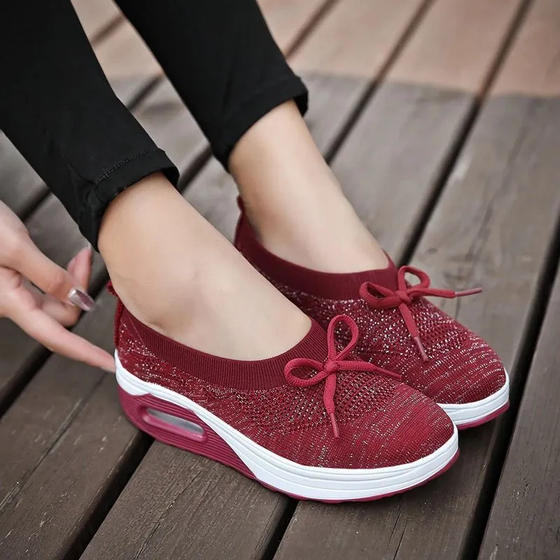 Women's Kiss My Toe Breathable Orthopedic Cushion Slip On Walking Shoes