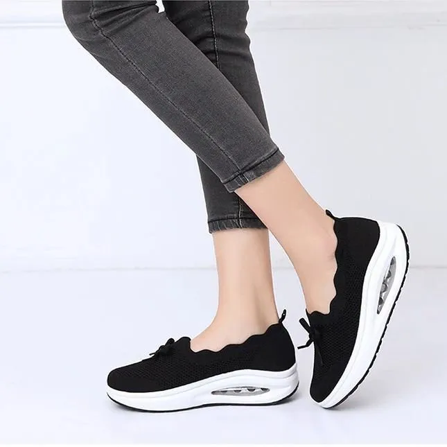 Women's Kiss My Toe Breathable Orthopedic Cushion Slip On Walking Shoes