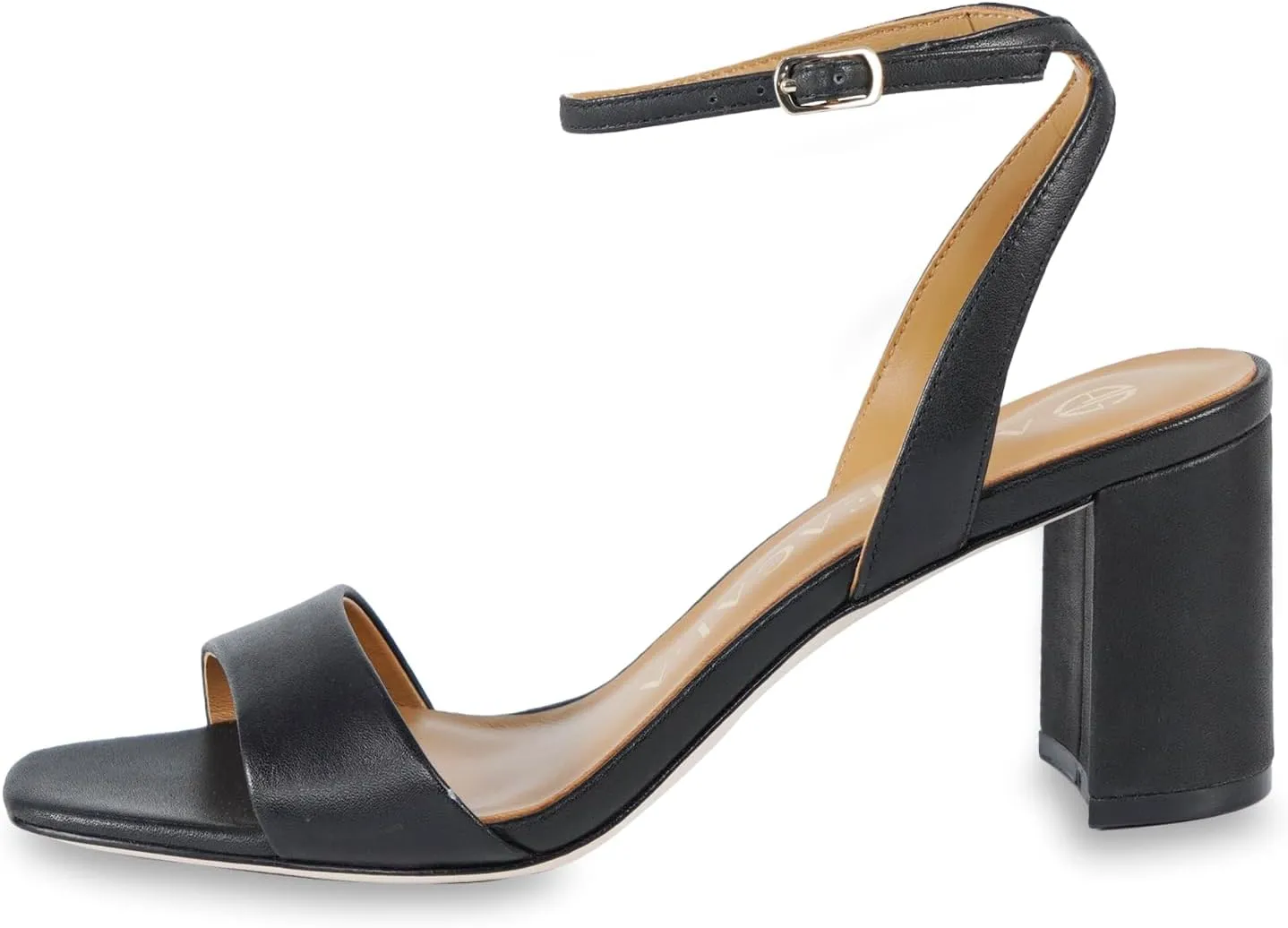 Women`s Stylish Leather Chunky heeled sandals with leather outsolefor dressy summer